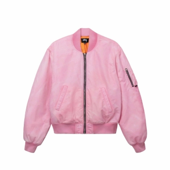 Stussy - Dyed Nylon Bomber - Pink