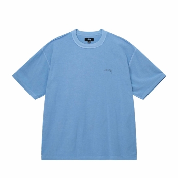 Stussy - Pig. Dyed Inside Out Crew Tee - Blue