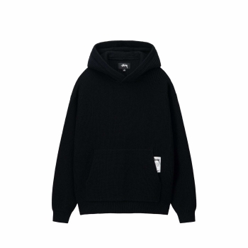 Stussy - Cotton Knit Hoodie - Black