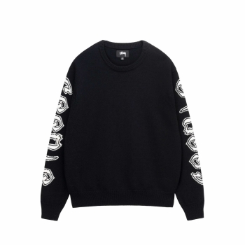 Stussy - Sleeve Logo Sweater - Black