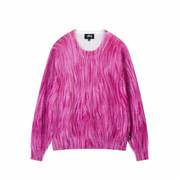 Stussy - Printed Knit Sweater - Pink