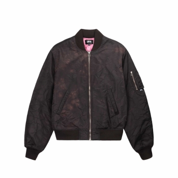 Stussy - Dyed Nylon Bomber - Brown