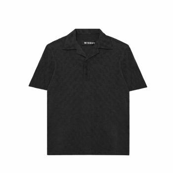 MISBHV - Towelling Monogram Polo Shirt - Black