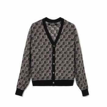 MISBHV - Silk Wool Monogram Cardigan - Black