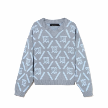 MISBHV - M Argyle Knit Sweater - Blue