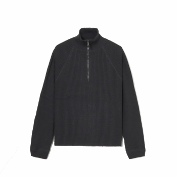 Our Legacy - Half Zip Turtleneck - Anthracite (Habitable Silk)
