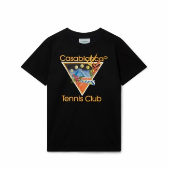Casablanca - Tennis Club Icon T-Shirt - Black
