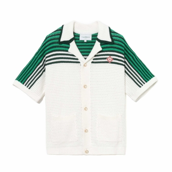 Casablanca - Tennis Crochet Shirt - White / Green