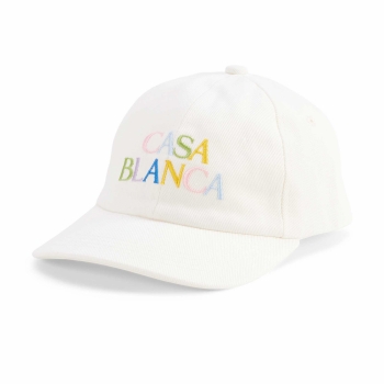 Casablanca - Stacked Logo Cap - White