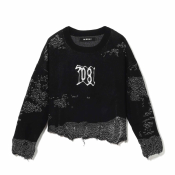 MISBHV - M Knit Cropped Sweater - Black