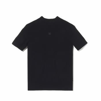 MISBHV - Ribbed Short Sleeve Mock Neck - Black