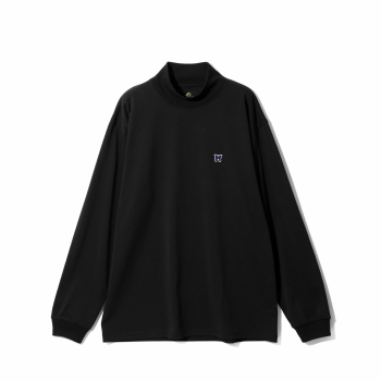 Needles - LS Mock Neck Tee - Black (Poly Jersey)