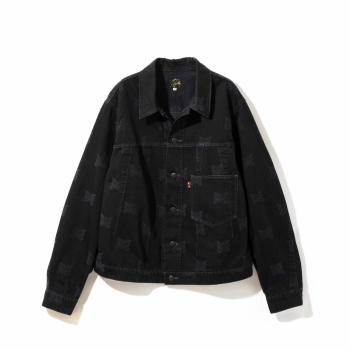 Needles - Darts Jeans Jacket - Black Papillon (Denim Jacquard)