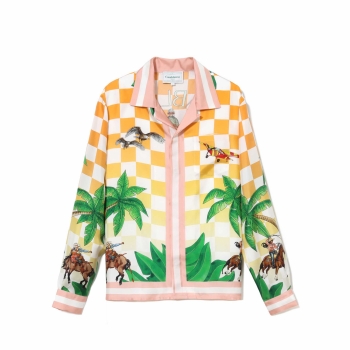Casablanca - Cuban Collar Silk Shirt - Casablanca Tennis Club
