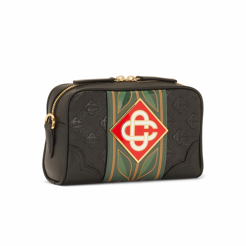 Casablanca Monogram Cross Body Bag - Black - AS23-BAG-002-02