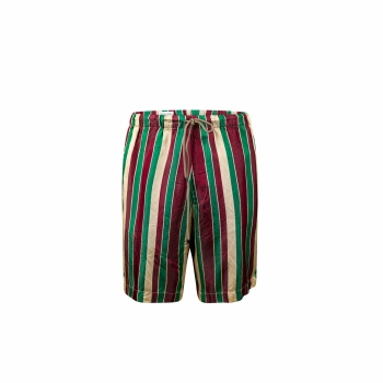 Dries Van Noten - Piperi Shorts - Bordeaux Stripe (Acetate Cupro)