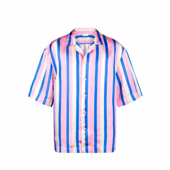 Dries Van Noten - Cassi Shirt - Pink Stripe (Acetate Cupro)