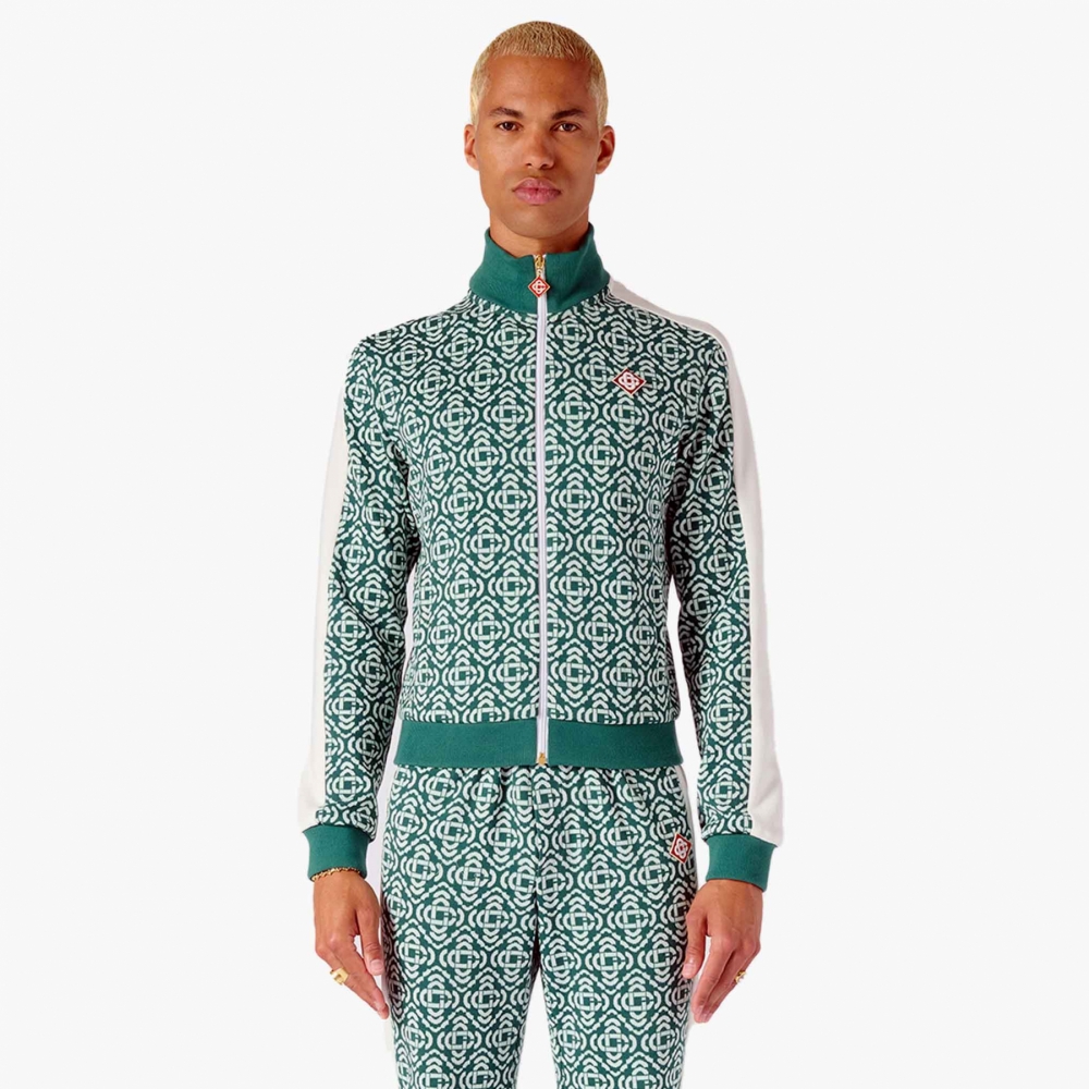Casablanca Monogram Track Jacket - Green (Deconstructed Monogram) -  MS23-JTP-132-01 | OUTBACK Sylt