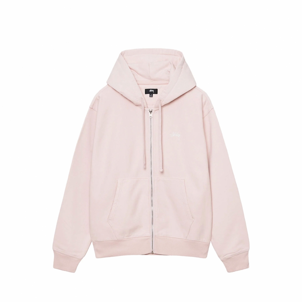 Stussy Stock Logo Zip Hoodie Light Pink 118471 0649 OUTBACK Sylt