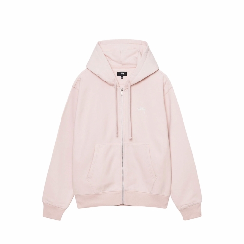 Stussy Stock Logo Zip Hoodie Light Pink 118471 0649 OUTBACK Sylt