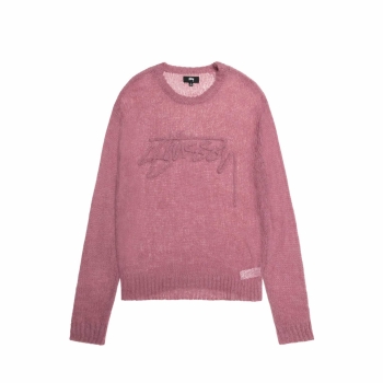 Stussy 8 Ball Heavy Brushed Mohair Sweater - Cream - 117078-1228 