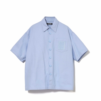 Raf Simons - Oversized Short Sleeved Denim Shirt - Light Blue