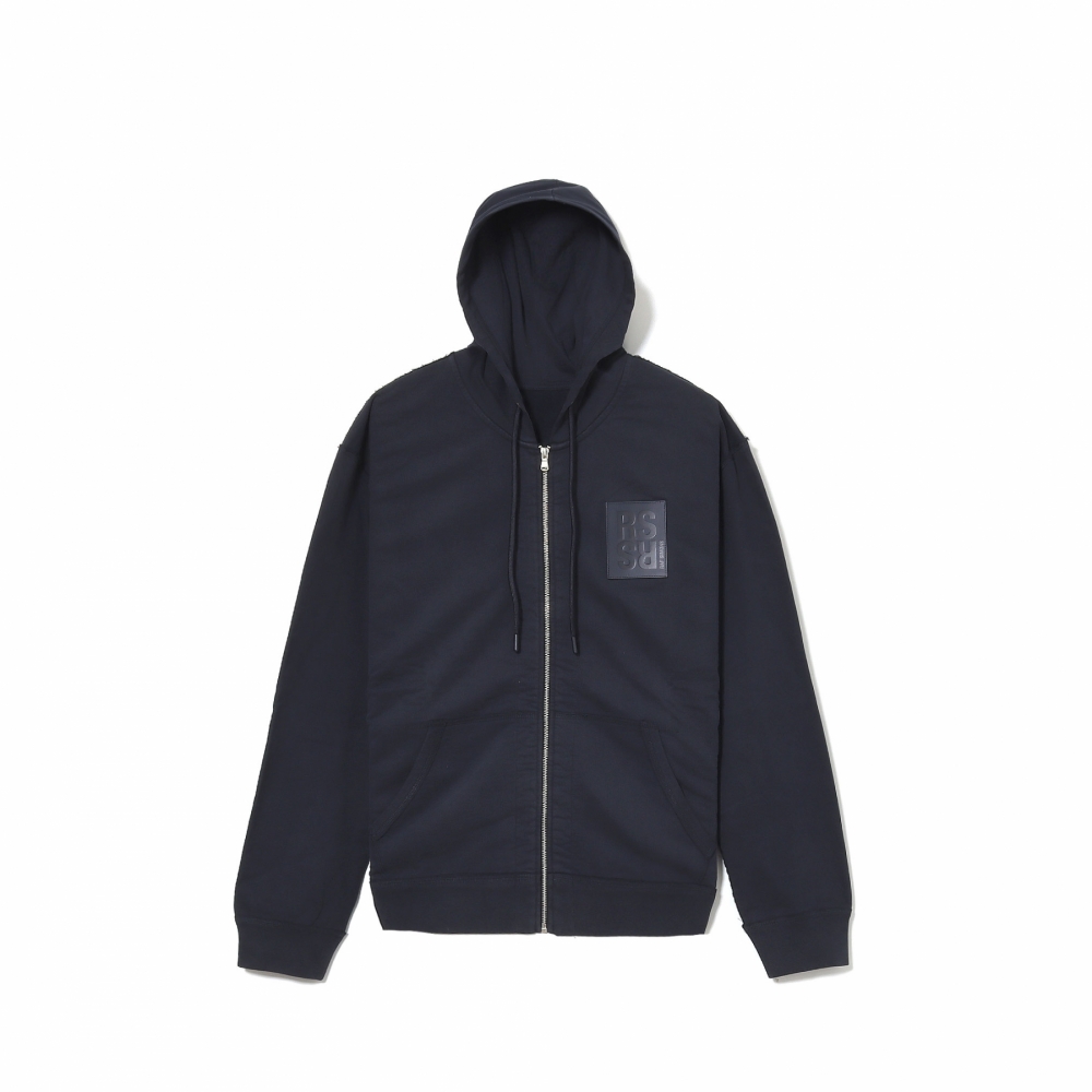 Raf Simons Zipped Hoodie - Dark Navy (RS Hand Signs on Sleeves