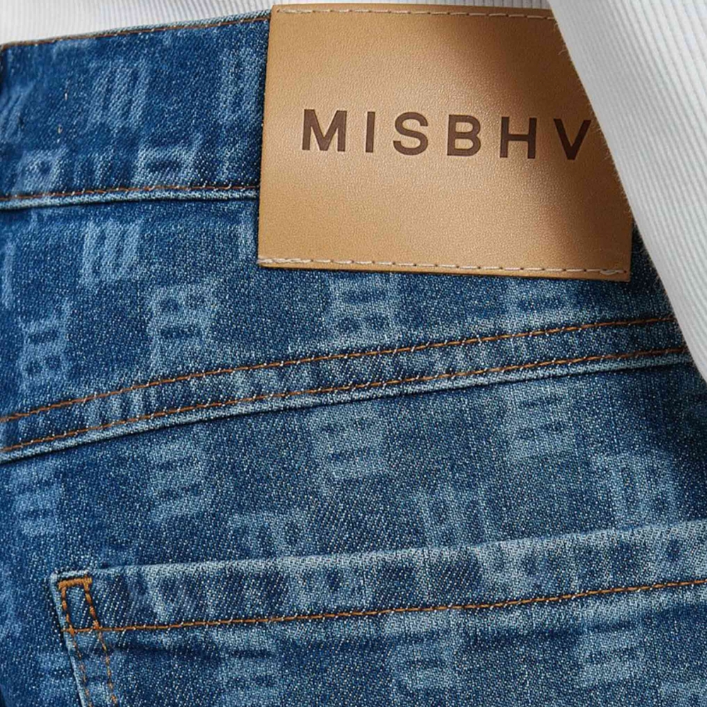 Monogram Detail Carpenter Denim Pants - Ready to Wear