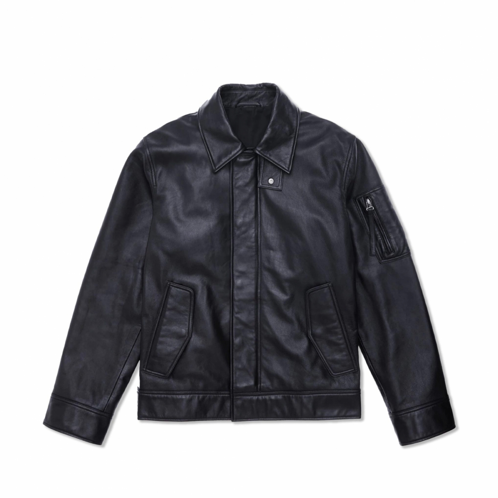 Helmut lang lamb deals leather biker jacket