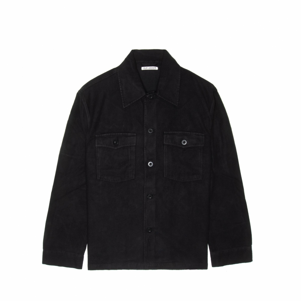 Our Legacy Evening Coach Jacket Black Brushed Cotton M4201EBBC OUTBACK Sylt