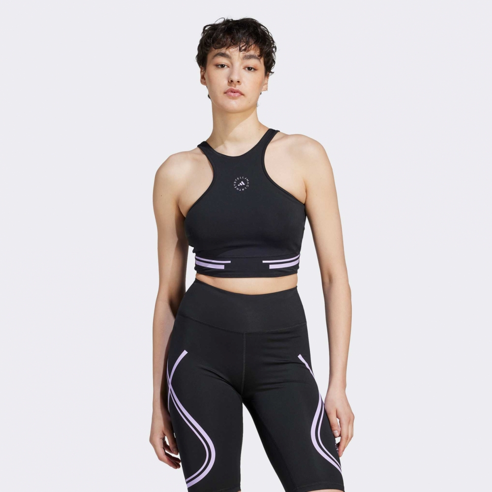 adidas by Stella McCartney TruePace Running Cropped Top - Black - IP9141