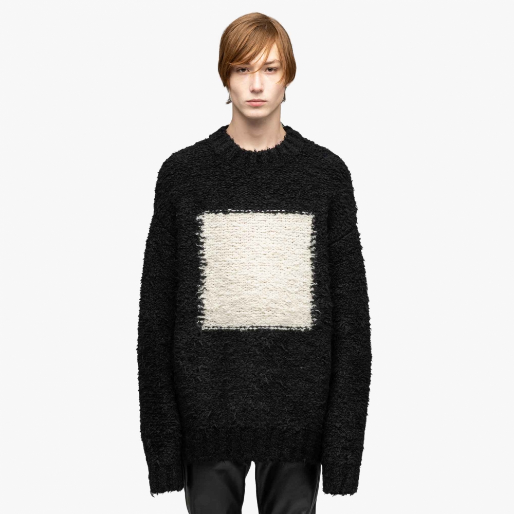 Black shag sweater clearance