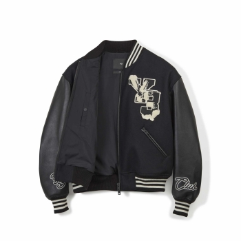 Y-3 - Letterman Jacket - Black