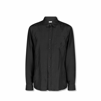 Dries Van Noten - Fitted Shirt - Black (Overdyed Silk Ponge)