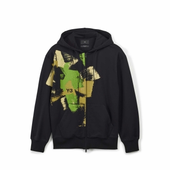 Y-3 - Graphic Zip Hoodie - Black