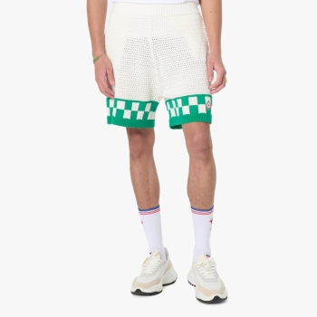 Casablanca - Faux Crochet Shorts - White / Green