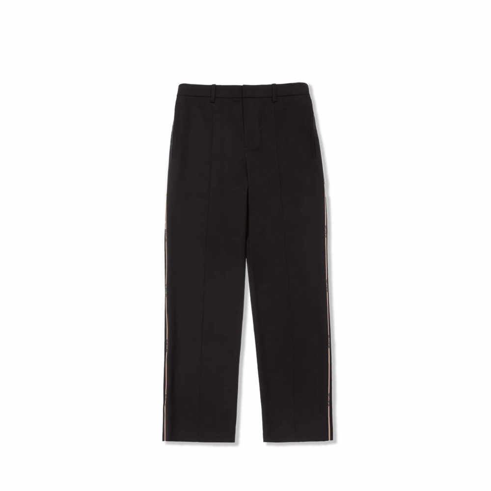 Helmut Lang Logo Pull On Pants Black Stretch Wool N06HM204