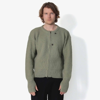 Our Legacy - Zip Wrap Cardigan - Refinded Green Quotidian Wool
