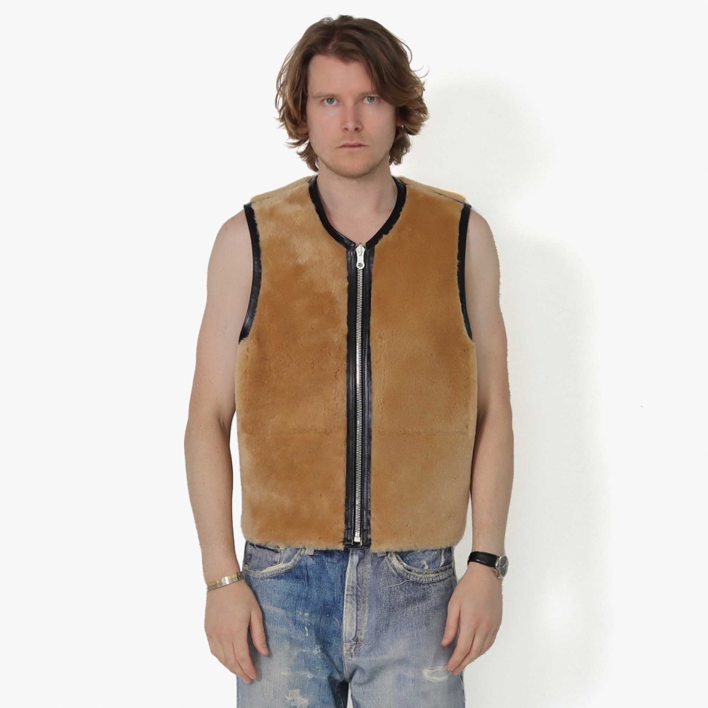 Men's shearling clearance vests