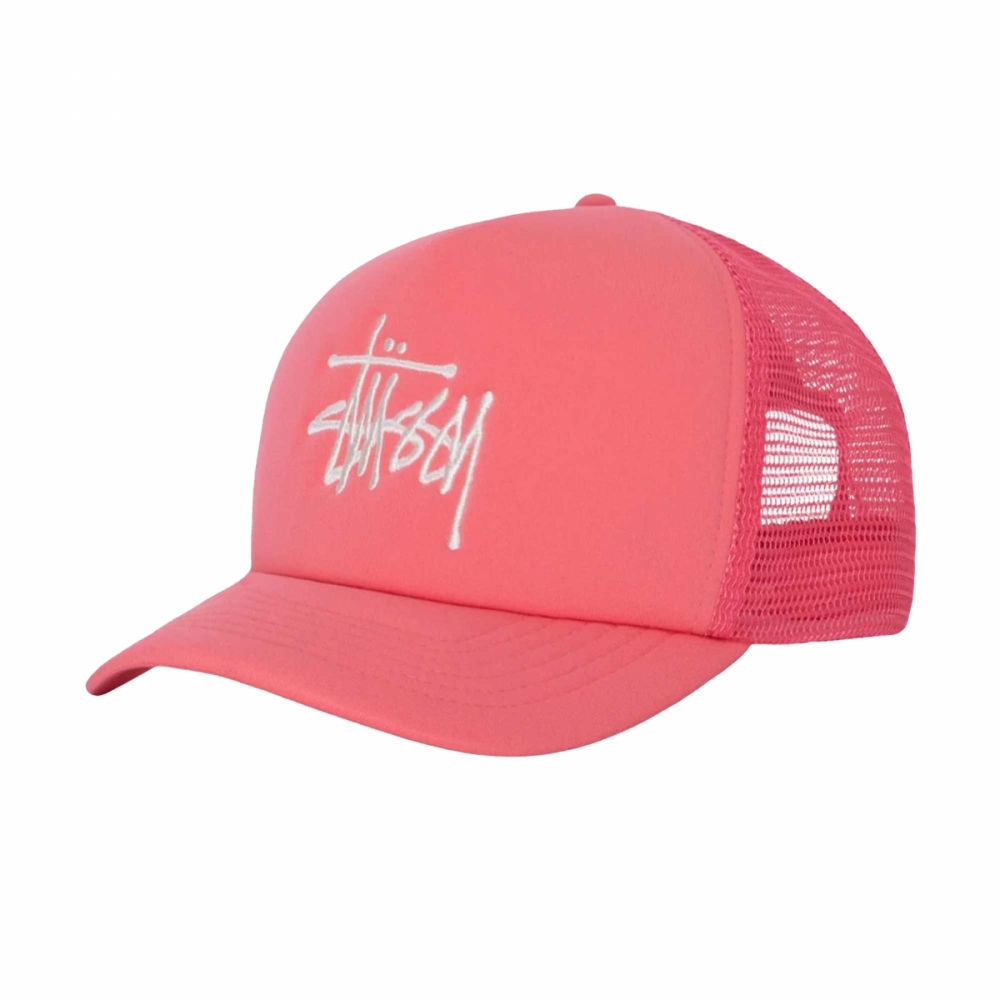 Stussy Big Basic Trucker Cap Pink 1311088 0604 OUTBACK Sylt