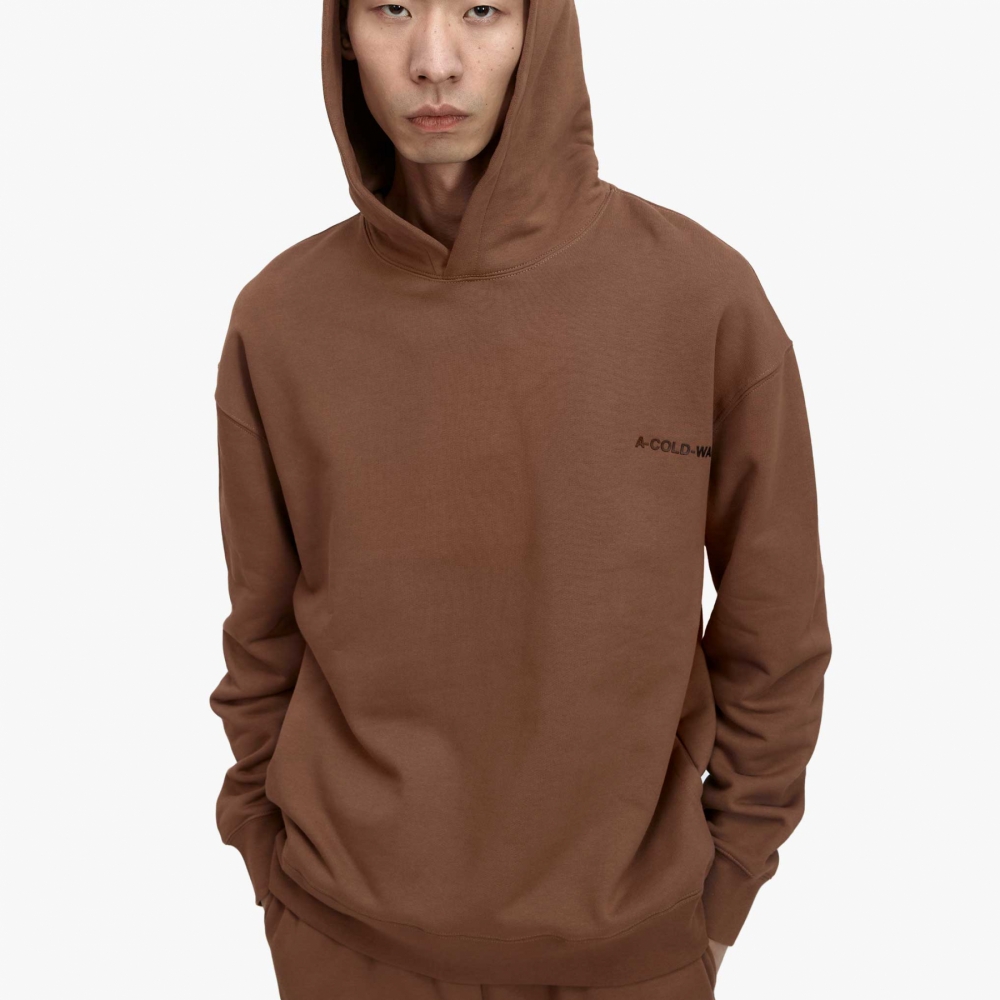 A Cold Wall Essentials Small Logo Hoodie Light Brown