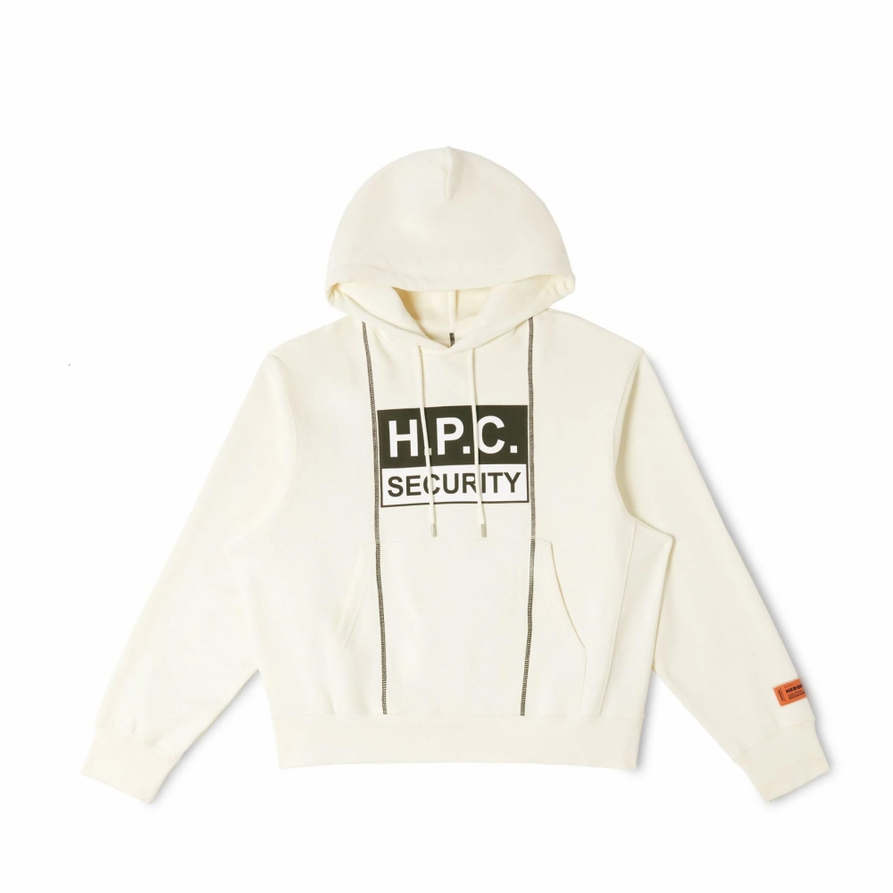 Heron Preston HPC Security Tape Hoodie Ivory