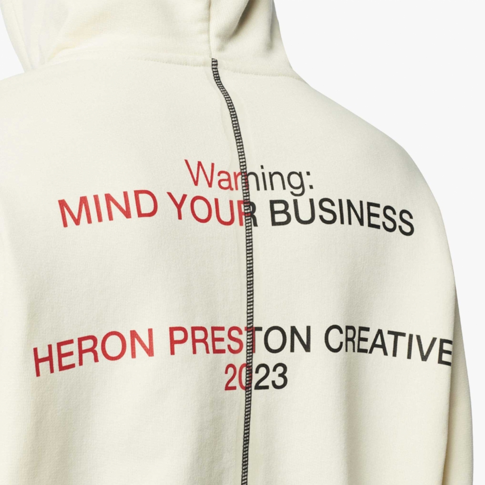 Heron Preston HPC Security Tape Hoodie Ivory