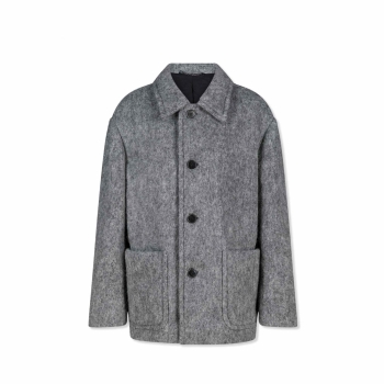 Dries Van Noten - Oversized Workwear Coat - Grey (Alpaca)