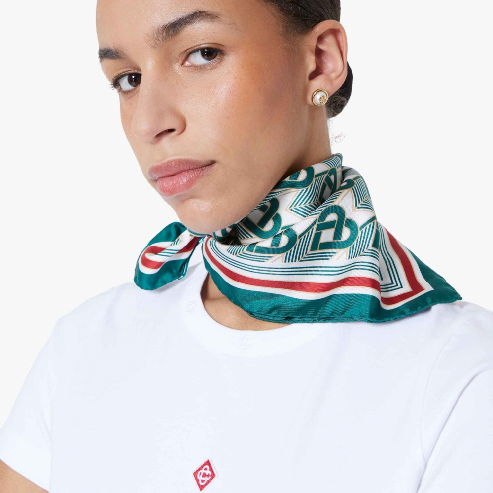 Monogram discount silk scarf