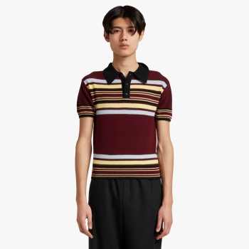 Wales Bonner - Wander Polo - Burgundy (Merino Knit)