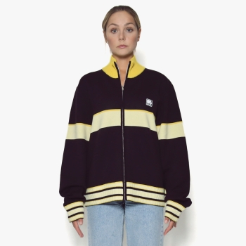 Wales Bonner - Haven Tracktop - Aubergine / Yellow (Merino)