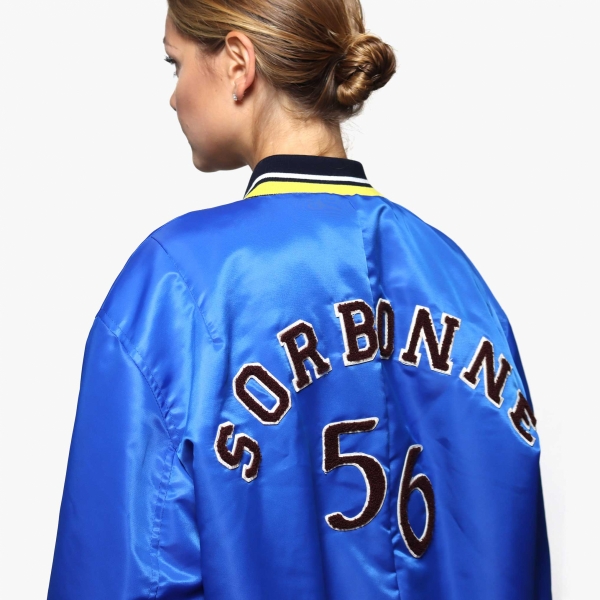 Wales Bonner - Sorbonne 56 Varsity Jacket - Blue (Nylon Twill) - MA23CO04-WO02-599