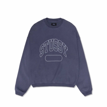 Stussy - Varsity Oversized Crew - Washed Blue