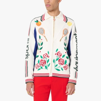 Casablanca - Casa Laurel Intarsia Knit Jacket - Multi